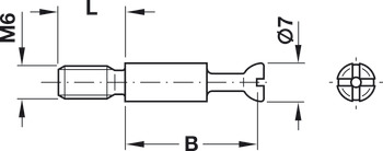 Connecting bolt, Häfele Minifix® S100, with M6 thread photo 2 Connecting bolt, Häfele Minifix® S100, with M6 thread photo 2