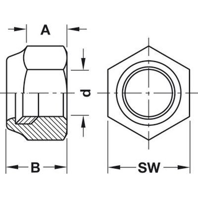 Hexagon locking nut, DIN 985 photo 2 Hexagon locking nut, DIN 985 photo 2