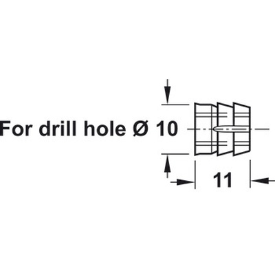 Glue-in sleeve with internal thread, plastic (polyamide) photo 3 Glue-in sleeve with internal thread, plastic (polyamide) photo 3