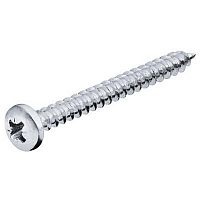 Chipboard screw, Hospa, pan head, PZ, fully threaded, zinc plated