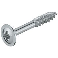 Chipboard screw, Hospa, flat head rear panel screw, PZ, partially threaded, zinc plated