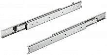 Ball bearing runners, full extension, Accuride 3630, load-bearing capacity up to 45 kg, steel, side mounting