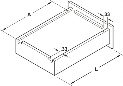 Concealed runner, Häfele Matrix Runner UM S25, single extension, load-bearing capacity up to 25 kg photo 4 Concealed runner, Häfele Matrix Runner UM S25, single extension, load-bearing capacity up to 25 kg photo 4