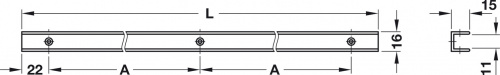 Guide rail for universal drawer, plastic photo 4 Guide rail for universal drawer, plastic photo 4