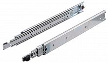 Ball bearing runners, over-extension, load-bearing capacity up to 100 kg, steel, side mounting