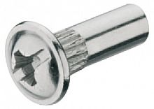 Threaded sleeve, M4 thread, steel, nickel plated, milled