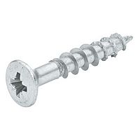 Chipboard screw, Spax, raised head, PZ, fully threaded, zinc plated