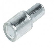 Shelf support, for inserting into Ø 5 mm drill hole, steel with plastic cap