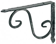 Bracket, load-bearing capacity 25–35 kg per pair, rigid, forged steel