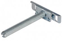 Shelf support with screw-on plate, concealed wall mounting