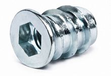 Screw-in sleeve, steel, with rim