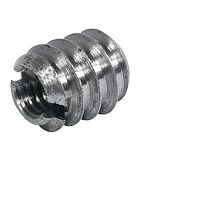 Screw-in sleeve with screwdriver slot, steel