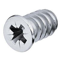 Euro screw, Häfele Varianta, countersunk head, TS, steel, fully threaded, for Ø 5 mm drill holes in wood