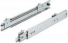 Ball bearing runners, full extension, load-bearing capacity up to 125 kg, steel, installation with pins